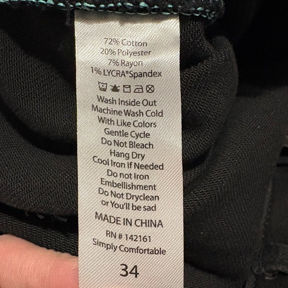 LULAROE | NEW Women's ‘The Boyfriend’ Black Denim Jeans size 34 Stretch Comfy - Picture 12 of 13